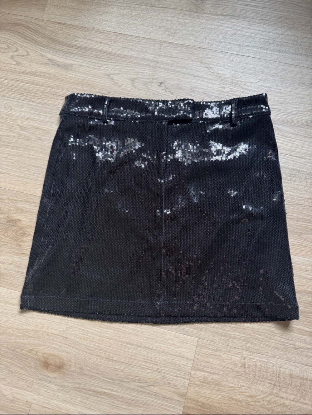 BB Dakota Black Sequin Mini Skirt